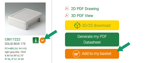 Where to find the product list buttons?