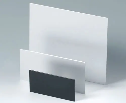 Individual sizes and shapes of plastic and aluminum panels