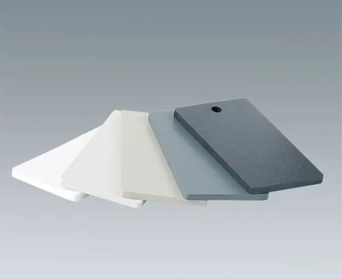 Plastic panels in different colors and materials available