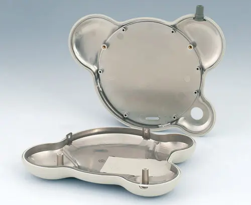 BLOB enclosure with partial aluminum coating