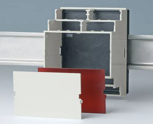 Front panel PC light gray, red transparent, smoked glass (acc.)