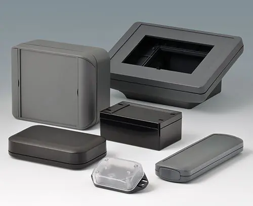 Plastic enclosures in special colors grey and black