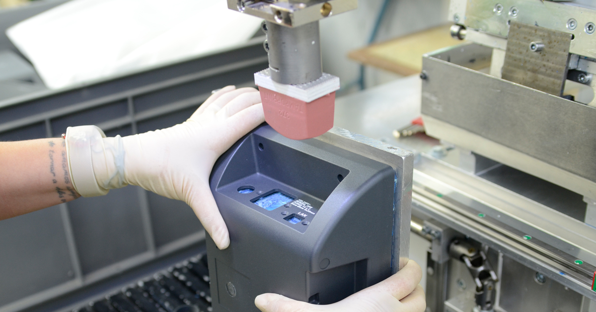 Tampo printing service for enclosures and tuning knobs